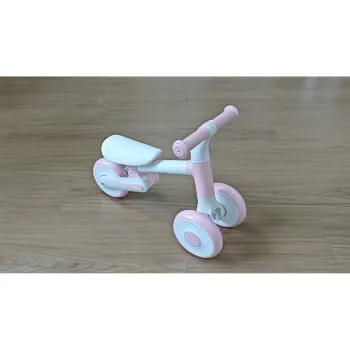 AIYAPLAY Bicicleta fara pedale pentru bebelusi 1-2 ani pliabila, scaun reglabil, directie limitata la 135?, roti EVA silentioase, 52x23x36,5cm, Roz | Aosom Romania imagine