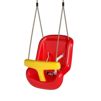 AIYAPLAY Leagan pentru Copii de Interior si Exterior, Leagan de Gradina pentru Bebelusi si Copii 9-36 Luni, Coarda Reglabila si Centura de Siguranta | Aosom Romania imagine