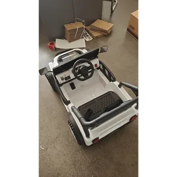 AIYAPLAY Masina Electrica pentru Copii 12V, Buggy Electric pentru Copii, 2 Motoare, Telecomanda 2,4G, Baterie Litiu, Alb | Aosom Romania imagine