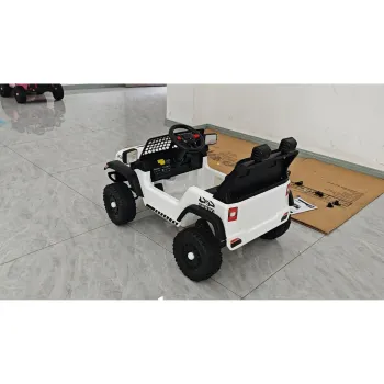 AIYAPLAY Masina Electrica pentru Copii 12V, Telecomanda, Baterie litiu, Pornire progresiva, Suspensie 4 roti, Alb | Aosom Romania imagine