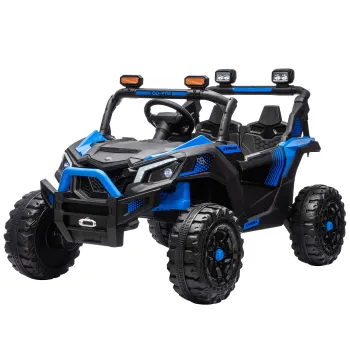 AIYAPLAY Masina electrica pentru copii 24V 2 locuri UTV cu baterie litiu Telecomanda 2,4 GHz 2 x motoare 120W Pornire lina | Aosom Romania imagine