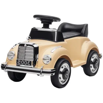 AIYAPLAY Porteur pentru copii cu licenta Mercedes-Benz 300S 18-48 luni, cu spatiu de depozitare sub scaun, bej | Aosom Romania imagine