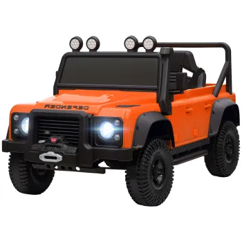 AIYAPLAY Vehicul electric pentru copii, 12V cu baterie, telecomanda, functie muzicala, semnal acustic, LED-uri, Portocaliu | Aosom Romania imagine