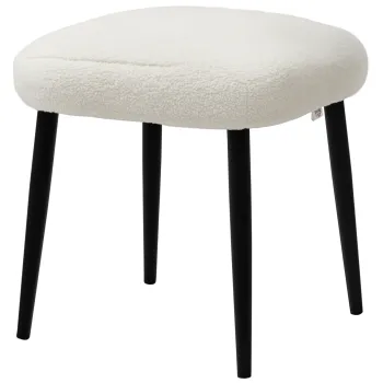 Aosom Taburet, Taburet de sezut, Aspect de Casmir, Taburet de picioare, Crem-Bej | Aosom Romania imagine