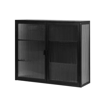 Bufet modern cu doua usi, Negru | Aosom Romania imagine