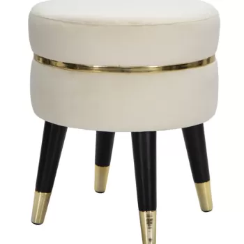 CHARME1921 Scaun de bar PARIS Crem/Auriu CM O 35X40,5 imagine