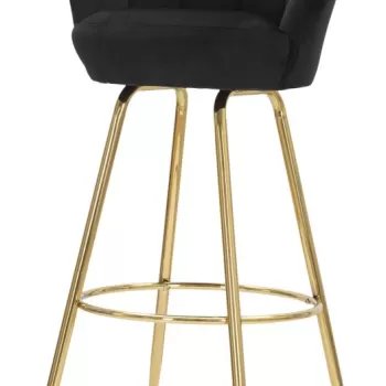 CHARME1921 SCAUN PENTRU BAR VIENNA NEGRU CM 55X53X110 imagine