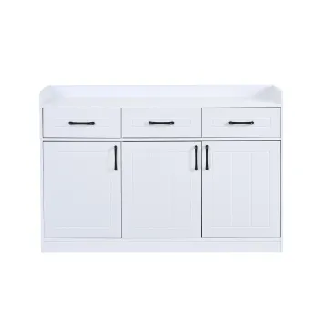 Comoda cu mult spatiu de depozitare, Alb | Aosom Romania imagine