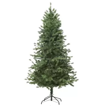  HOMCOM 150cm brad de Craciun, pin artificial cu 440 ramuri,  baza rabatabila detasabila imagine