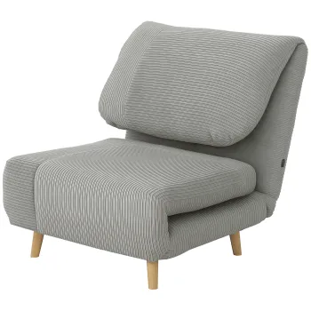 HOMCOM 2 in 1 Fotoliu extensibil Pat pentru oaspeti, cu suport reglabil Cord-Optik 82 cm x 89 cm x 83 cm Gri | Aosom Romania imagine