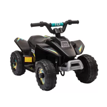 HOMCOM ATV pentru Copii Electric cu Baterie Incarcabila 6V, Viteza 2,8-4,6km/h, Varsta 3-5 Ani, 72x40x45,5cm, Negru imagine