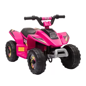 HOMCOM ATV pentru Copii Electric cu Baterie Incarcabila 6V, Viteza 2,8-4,6km/h, Varsta 3-5 Ani, 72x40x45,5cm, Roz imagine