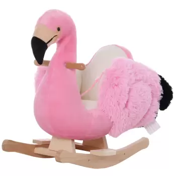 HomCom balansoar copii, forma flamingo, 60x33x52 cm | AOSOM RO imagine