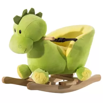 HomCom, balansoar dragon copii 60x33x45cm, verde si galben | Aosom Ro imagine