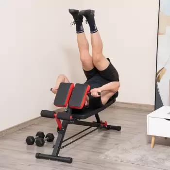 HomCom banca antrenamente, 4x146x73,5-85 cm, negru | AOSOM RO imagine