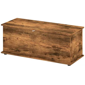 HOMCOM Banca de Depozitare cu Picioare Antiderapante din Lemn, 100x40x40 cm, Maro | Aosom Romania imagine