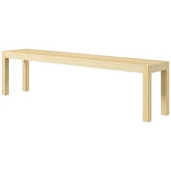 HOMCOM Banca de sedere, loc pentru 3 persoane, pana la 330 kg, pin, 175x33x45 cm | Aosom Romania imagine