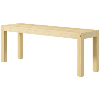 HOMCOM Banca din lemn, Masiva 3 locuri, 120 cm x 33 cm x 45 cm, Natural | Aosom Romania imagine