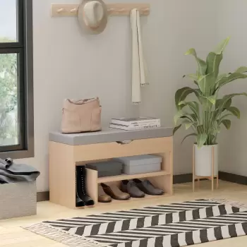 HomCom banca din lemn pentru pantofi, 80x30x48cm | Aosom Ro imagine