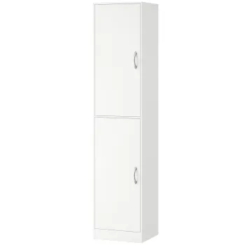 HOMCOM Biblioteca Inalta 180 cm, Raft Modern cu 5 Niveluri Reglabile, Mobilier Independent pentru Living, Dormitor, Birou, Alb | Aosom Romania imagine