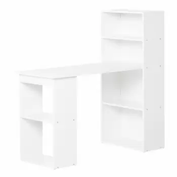 HomCom birou modern cu biblioteca 120x55x120cm | AOSOM RO imagine