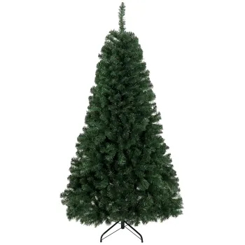 HOMCOM Brad Artificial de Craciun, 180 cm, 888 Ramuri Ignifuge, Baza Metalica Pliabila, Verde | Aosom Romania imagine