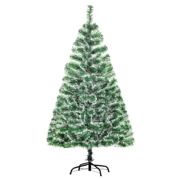 HOMCOM Brad Artificial de Craciun cu 416 Crengi, Brad de Craciun din PET cu Baza Metalica, O75x150 cm, Verde | Aosom Romania imagine