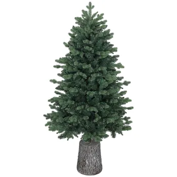 HOMCOM Brad Artificial de Craciun cu 994 Crengi, Brad de Craciun Realist cu Baza din Rasina, 85x150 cm, Verde | Aosom Romania imagine