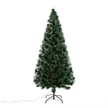 HomCom brad artificial de Craciun, cu fibra optica, 180 cm | AOSOM RO imagine