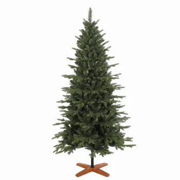 HOMCOM Brad de Craciun artificial 180 cm cu baza pliabila din lemn, deschidere automata, verde | Aosom Romania imagine