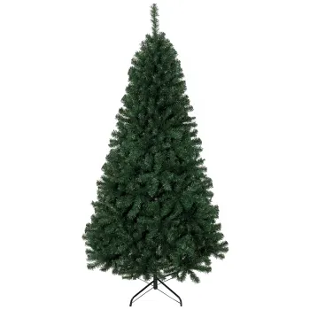 HOMCOM Brad de Craciun Artificial 200 cm cu 1000 Ramuri si Baza Pliabila, Verde | Aosom Romania imagine