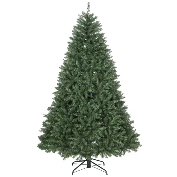 HOMCOM Brad de Craciun Artificial 210 cm cu 2641 Ramuri Ignifuge, Brad de Craciun Artificial Dens si Realist cu Baza Metalica Pliabila, Asamblare Usoara, pentru Casa si Spatii Interioare, Verde | Aosom Romania imagine