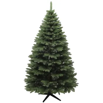 HOMCOM Brad de Craciun Artificial cu 1050 Crengi Ignifuge, Pom de Craciun Realist in Forma de Pin, O120x180 cm, Verde | Aosom Romania imagine