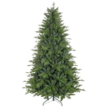 HOMCOM Brad de Craciun Artificial cu 1821 Crengi, Brad de Craciun Pliabil cu Baza Metalica, O117x180 cm, Verde | Aosom Romania imagine