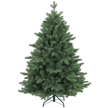 HOMCOM Brad de Craciun Artificial cu 847 Crengi, Brad de Craciun Realist Pliabil cu Baza Metalica, O105x150 cm, Verde | Aosom Romania imagine