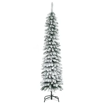 HOMCOM Brad de Craciun Artificial cu Zapada si 395 Ramuri, 46x46x180 cm, Verde | Aosom Romania imagine