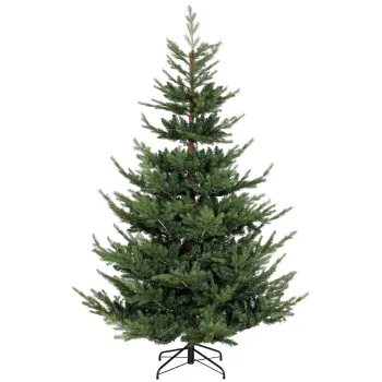HOMCOM Brad de Craciun, brad artificial, aspect realist, montaj rapid, plastic, verde, 140 x 140 x 210 cm | Aosom Romania imagine