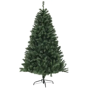 HOMCOM Brad de Craciun, Brad de Craciun Artificial cu 1000 Crengi din Otel si Plastic, O110 x180 cm, Verde | Aosom Romania imagine