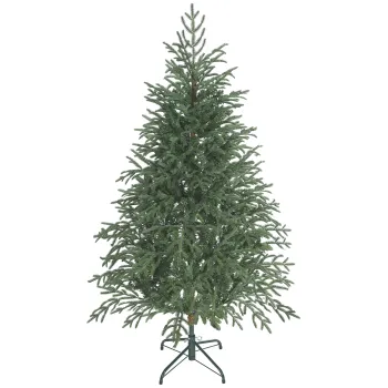 HOMCOM Brad de Craciun Plin de 150 cm cu Varfuri Dense si Realiste, Montaj Usor - Verde | Aosom Romania imagine