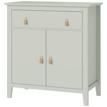 HOMCOM Bufet pentru living, corp de depozitare cu sertar, usi duble, polita reglabila, 80 x 40 x 90 cm, verde deschis | Aosom Romania imagine