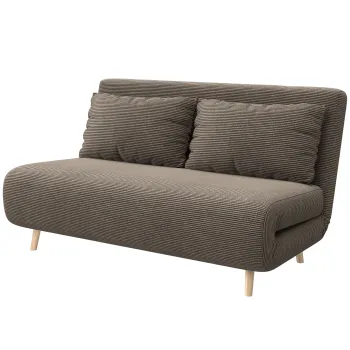 HOMCOM Canapea extensibila, pat pentru oaspeti, spatar reglabil 3 trepte, aspect reiat, pana la 120 kg, 141 x 90 x 81 cm, maro inchis | Aosom Romania imagine