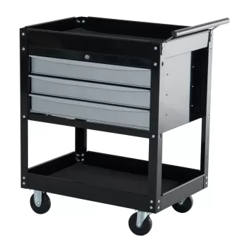 HomCom Caucior pentru Atelier Profesional Comoda pentru Scule in Lamiera, Nero, 68x46x88cm imagine