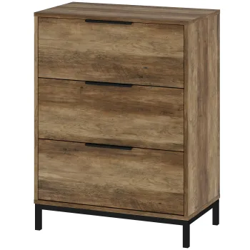 HOMCOM Comoda 3 Sertare Lemn | Aosom Romania imagine