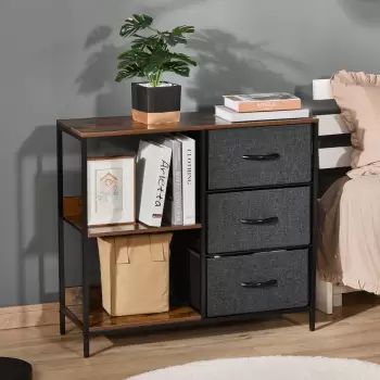 HomCom comoda mobila multifunctionala, 80x29x71cm, maro | AOSOM RO imagine