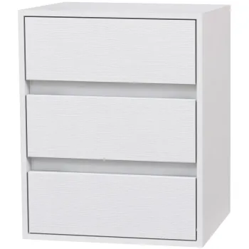 HOMCOM Comoda Moderna pentru Dormitor cu 3 Sertare, 40x30x50,5 cm, Alb | Aosom Romania imagine