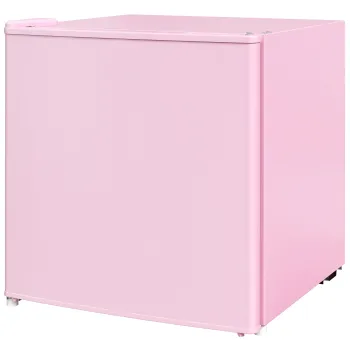 HOMCOM Congelator de masa cu capacitate de 35 litri, congelator mic cu usa reversibila, Roz | Aosom Romania imagine
