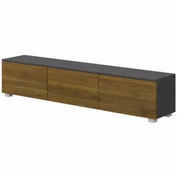 HOMCOM Corp TV suspendat sau pe picior 160 cm pentru televizoare 165,1 cm, usi cu inchidere, treceri pentru cabluri, nuc | Aosom Romania imagine