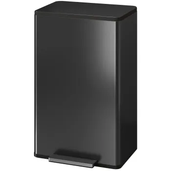HOMCOM Cos de gunoi pentru bucatarie 45 Litri Treteimer cos cu pedala pentru bucatarie cu capac Soft-Close, cos interior detasabil | Aosom Romania imagine