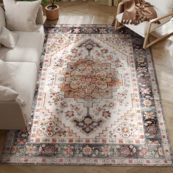 HOMCOM Covor cu Fir Scurt Boem Antiderapant si Lavabil 230x160 cm Maro | Aosom Romania imagine