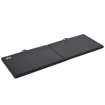 HOMCOM Covor de fitness pliabil portabil pentru gimnastica, yoga, pilates 180L x 60l x 5H cm acoperis sintetic negru | Aosom Romania imagine